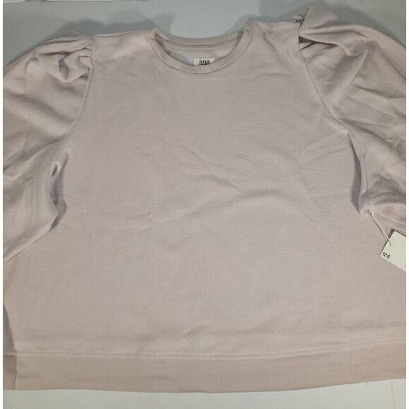 A.n.a Womens Sweater 4xl Pink Puff Sleeve Fleece 3/4 Round Neck Officewear - Picture 6 of 13